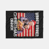 Funny Trump Vize Gewinner Weihnachtsessen Gewinner Fleecedecke (Vorderseite (Horizontal))