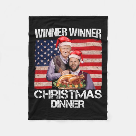 Funny Trump Vize Gewinner Weihnachtsessen Gewinner Fleecedecke (Vorderseite)
