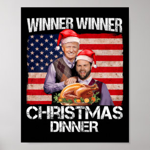 Funny Trump Vize Gewinner Weihnachtsessen Gewinner Poster