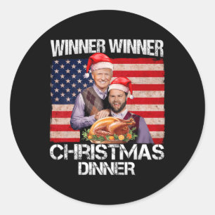 Funny Trump Vize Gewinner Weihnachtsessen Gewinner Runder Aufkleber