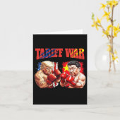 Funny Trump Vs Xi Jinping Boxing Match Karte (Gelbe Blume)