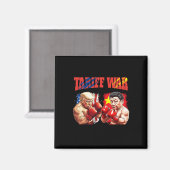 Funny Trump Vs Xi Jinping Boxing Match Magnet (Vorderseite/Rückseite)