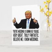 Funny Trump Wedding Card, Funny Wedding Card Karte (Gelbe Blume)