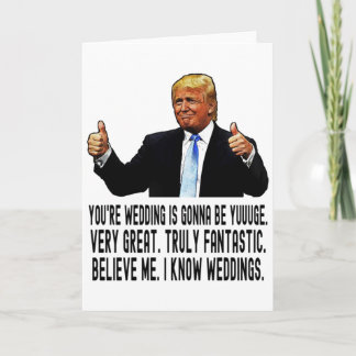 Funny Trump Wedding Card, Funny Wedding Card Karte