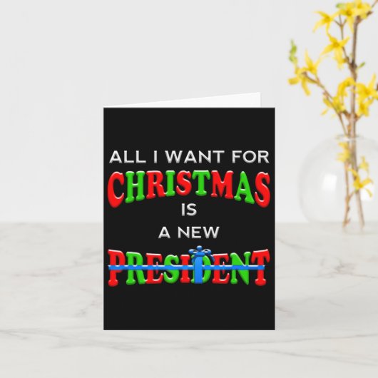 Funny Trump Weihnachten Anti Biden Wähler Männer F Karte (Gelbe Blume)