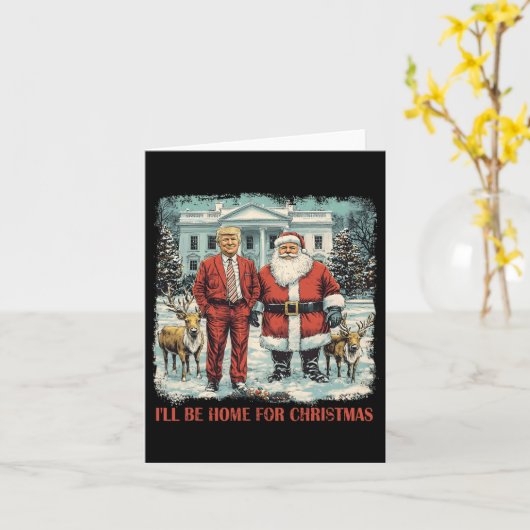 Funny Trump Weihnachten Ich werde zu Weihnachten Z Karte (Gelbe Blume)