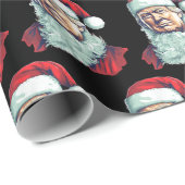 Funny Trump Weihnachten Weihnachtsgeschichte Portr Geschenkpapier (Rolleneckpunkt)