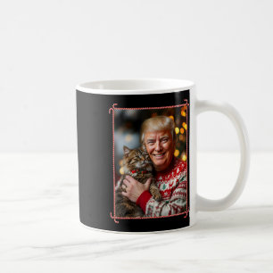 Funny Trump Weihnachts-Sweater für Katzenliebhaber Kaffeetasse