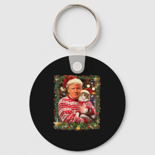Funny Trump Weihnachts-Sweater für Katzenliebhaber Schlüsselanhänger