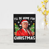 Funny Trump Weihnachts-Weihnachtsmannmütze werde i Karte (Gelbe Blume)