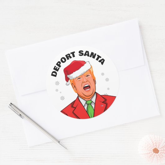 Funny Trump Weihnachtsdepot Runder Aufkleber (Umschlag)