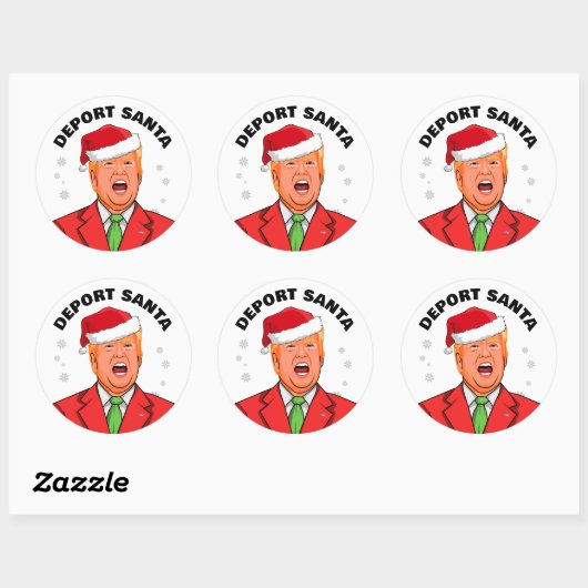 Funny Trump Weihnachtsdepot Runder Aufkleber (Blatt)