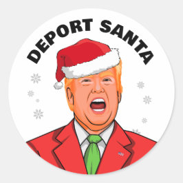Funny Trump Weihnachtsdepot Runder Aufkleber