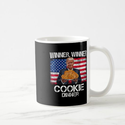 Funny Trump Weihnachtsdesign Gewinner Cookie Kaffeetasse (Rechts)