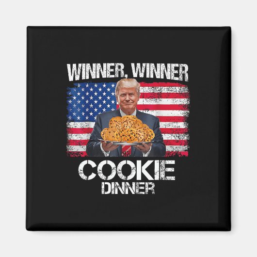Funny Trump Weihnachtsdesign Gewinner Cookie Magnet (Vorne)