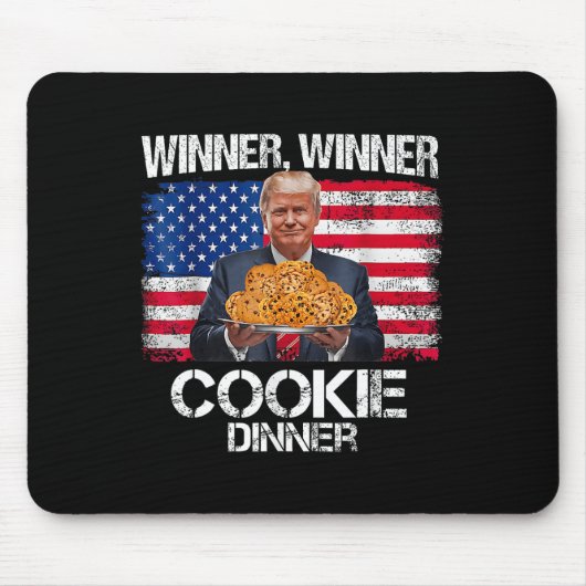 Funny Trump Weihnachtsdesign Gewinner Cookie Mousepad (Vorne)