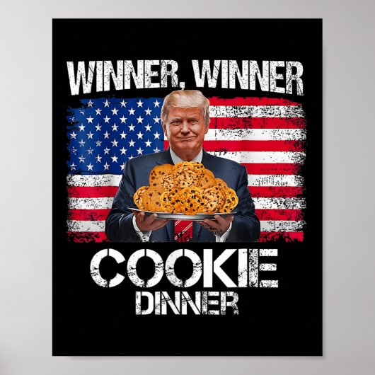 Funny Trump Weihnachtsdesign Gewinner Cookie Poster (Vorne)