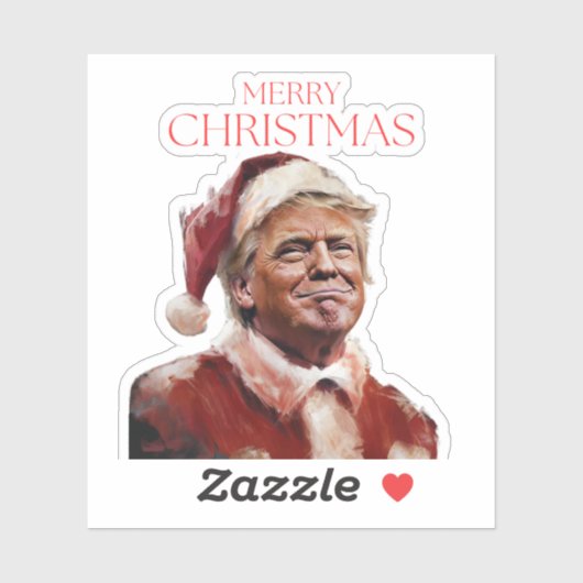 Funny Trump Weihnachtskarte Aufkleber (Blatt)