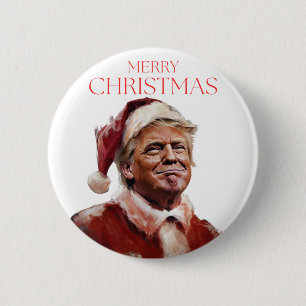 Funny Trump Weihnachtskarte Button