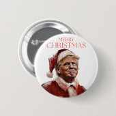 Funny Trump Weihnachtskarte Button (Vorne & Hinten)