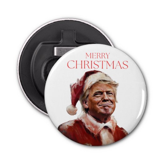 Funny Trump Weihnachtskarte Flaschenöffner (Vorderseite)