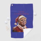 Funny Trump Weihnachtskarte Golfhandtuch (Insitu)