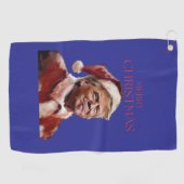 Funny Trump Weihnachtskarte Golfhandtuch (Horizontal)