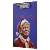 Funny Trump Weihnachtskarte Klemmbrett (Links)