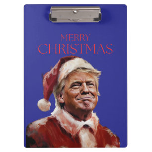 Funny Trump Weihnachtskarte Klemmbrett