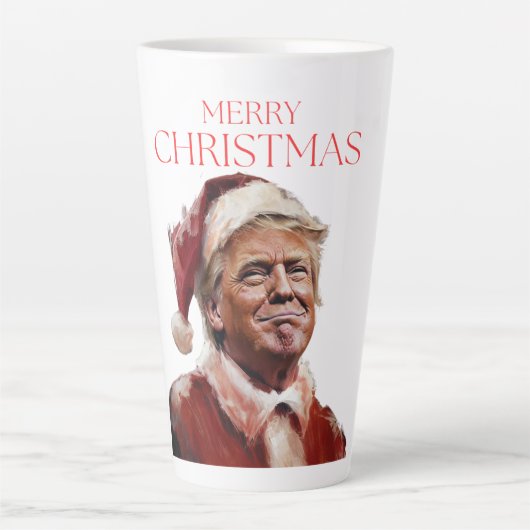 Funny Trump Weihnachtskarte Milchtasse (Vorderseite)