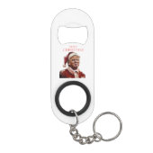 Funny Trump Weihnachtskarte Mini Flaschenöffner (Rückseite)
