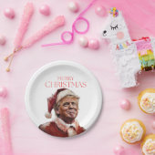 Funny Trump Weihnachtskarte Pappteller (Party)