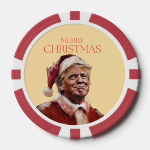 Funny Trump Weihnachtskarte Pokerchips
