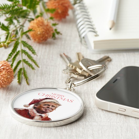 Funny Trump Weihnachtskarte Schlüsselanhänger (Seite)