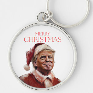 Funny Trump Weihnachtskarte Schlüsselanhänger