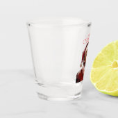 Funny Trump Weihnachtskarte Schnapsglas (Links)