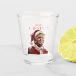 Funny Trump Weihnachtskarte Schnapsglas