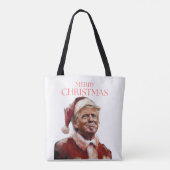 Funny Trump Weihnachtskarte Tasche (Rückseite)