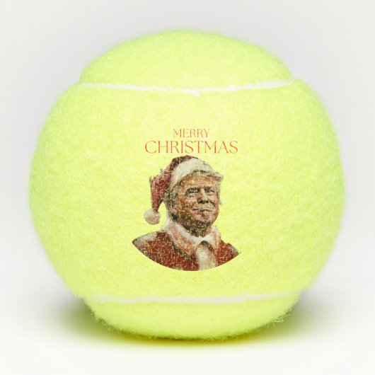 Funny Trump Weihnachtskarte Tennisbälle (Vorderseite)