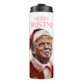 Funny Trump Weihnachtskarte Thermosbecher (Vorderseite)