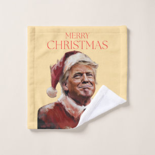 Funny Trump Weihnachtskarte Waschlappen