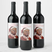 Funny Trump Weihnachtskarte Weinetikett (Flaschen)