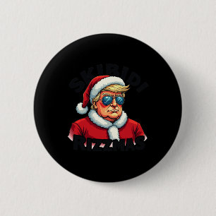 Funny Trump Weihnachtsmann Trump Skibidi Ri Button