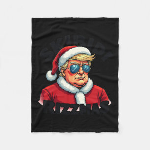 Funny Trump Weihnachtsmann Trump Skibidi Ri Fleecedecke
