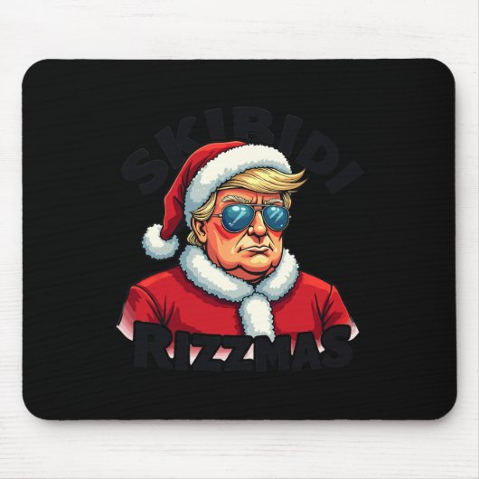 Funny Trump Weihnachtsmann Trump Skibidi Ri Mousepad (Vorne)
