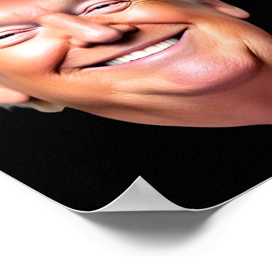 Funny Trump Weihnachtsmannmütze Donald Trump Weihn Poster (Ecke)