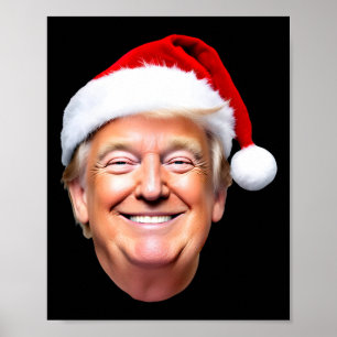 Funny Trump Weihnachtsmannmütze Donald Trump Weihn Poster