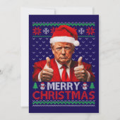 Funny Trump Weihnachtsmannmütze Frohe Weihnachten (Vorderseite)