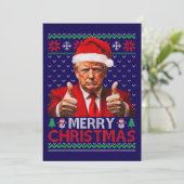 Funny Trump Weihnachtsmannmütze Frohe Weihnachten (Stehend Vorderseite)