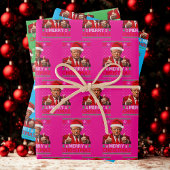 Funny Trump Weihnachtsmannmütze Frohe Weihnachten Geschenkpapier Set